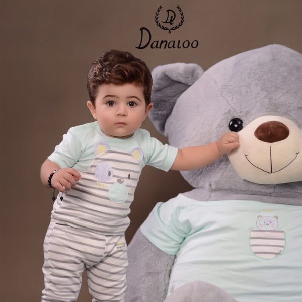 بلوز آستین کوتاه (تیشرت) فانتزی نوزاد پسرانه طرح خرس کوچولو دانالو Danaloo Tiny Bear