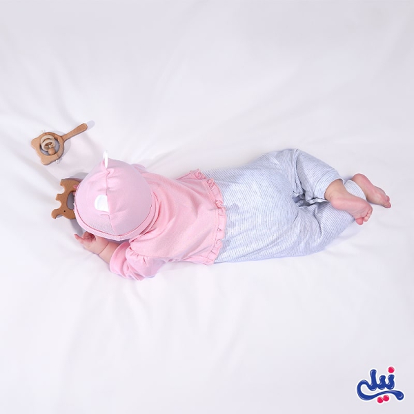لباس سرهمی مچدار نوزاد دخترانه طرح لاولی نیلی Nili Lovely